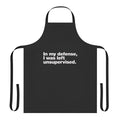Mischievous "In My Defense I Was Left Unsupervised" Apron