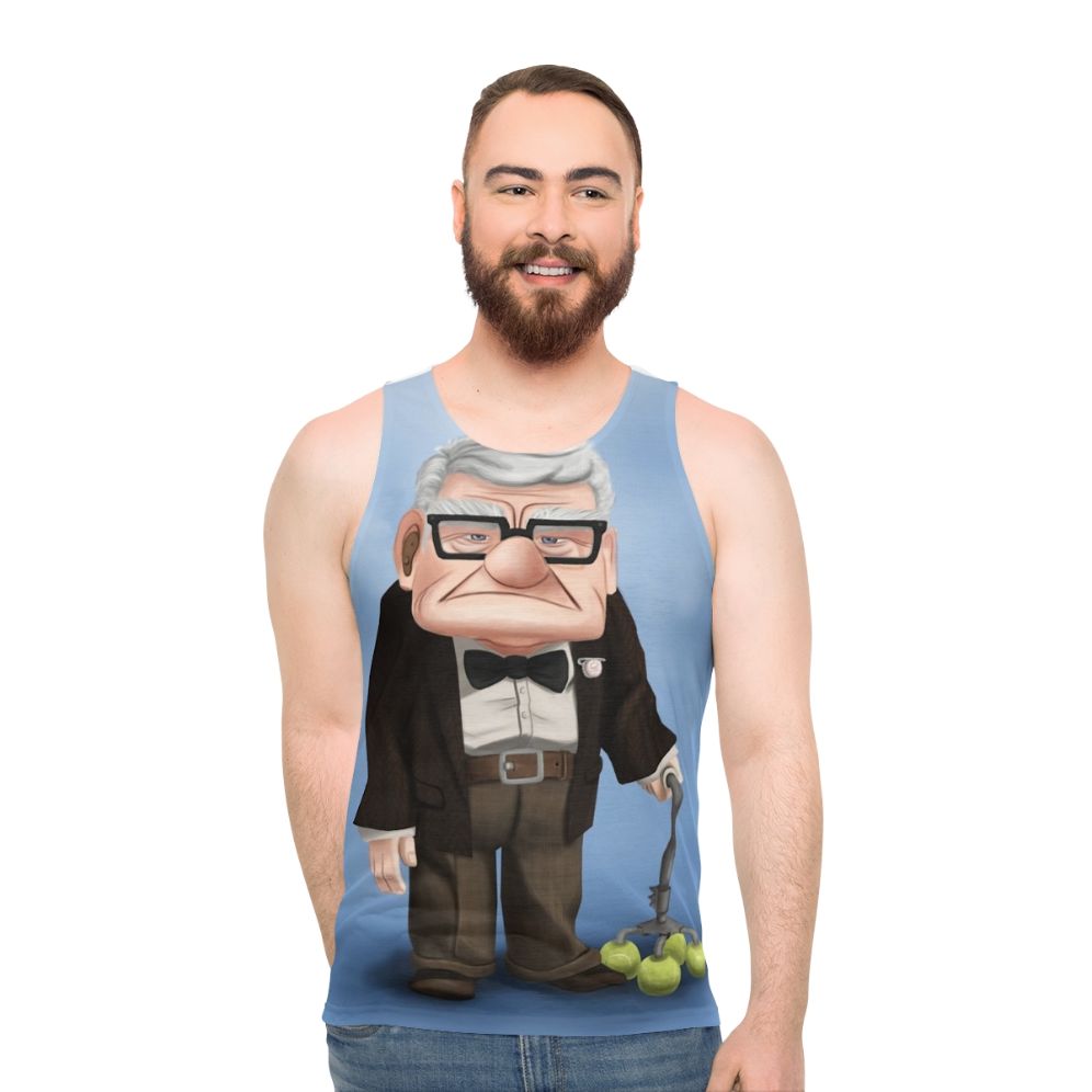 Vintage "Up" Movie Unisex Tank Top with Carl Fredricksen