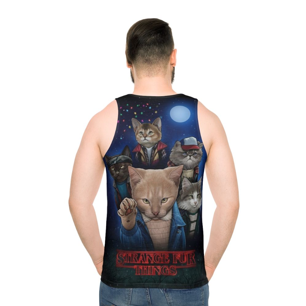 Upside down cats unisex tank top