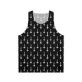 Upside down cross unisex tank top