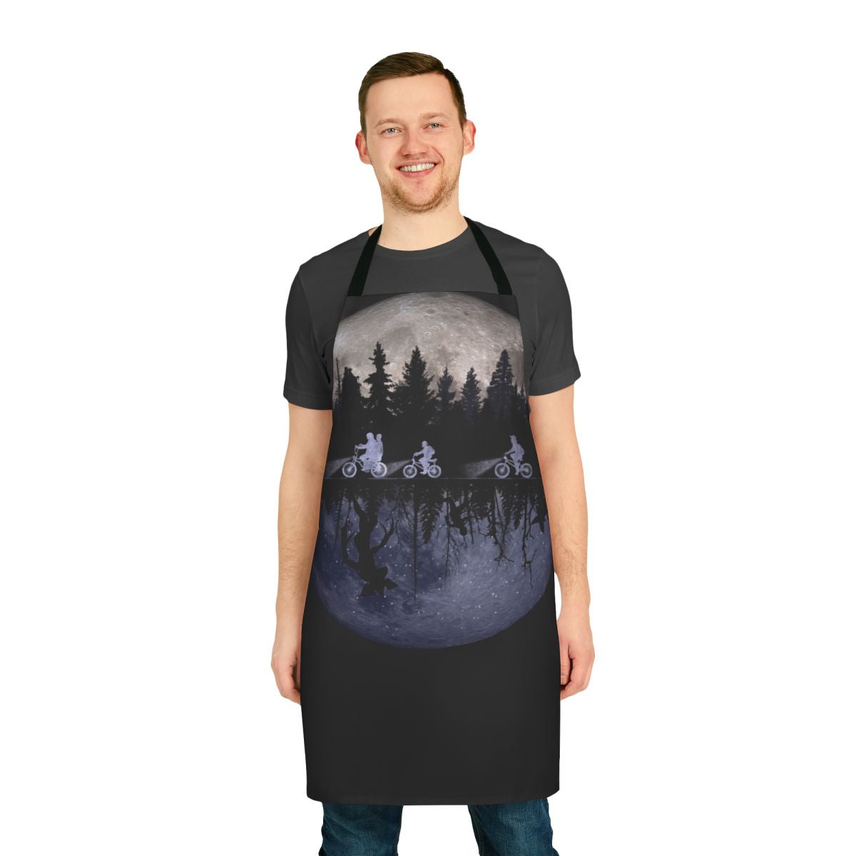 Upside Down Demogorgon-themed apron with eerie, sci-fi inspired design