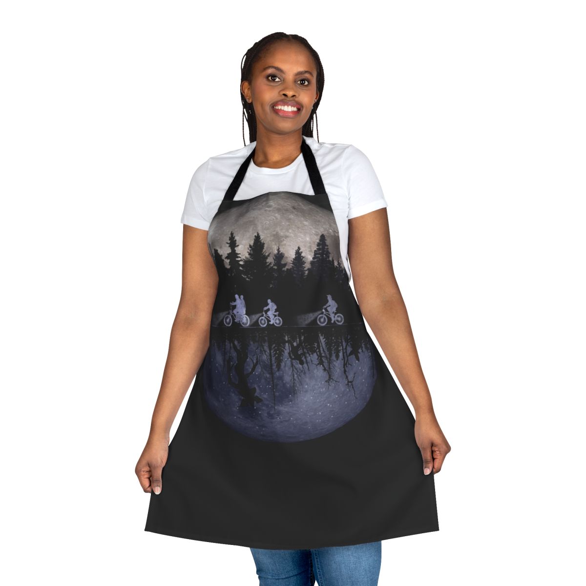 Upside Down Demogorgon-themed apron with eerie, sci-fi inspired design