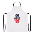 Stranger Things inspired apron featuring a D20 die and the Upside Down design