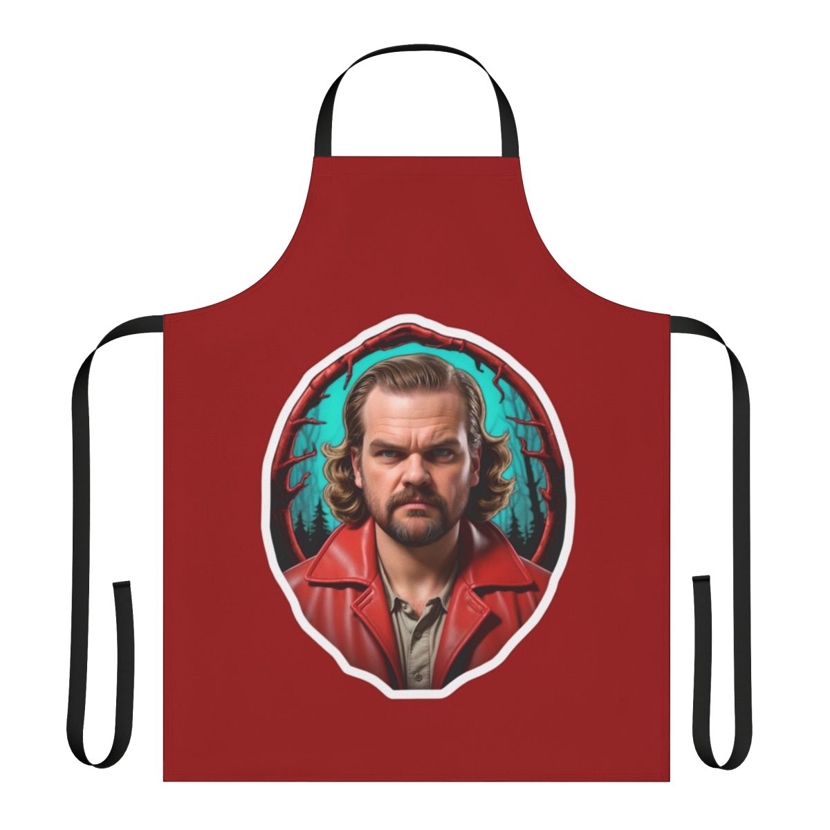 Upside Down Forest Inspired Apron featuring Jim Hopper from the Netflix series Stranger Things