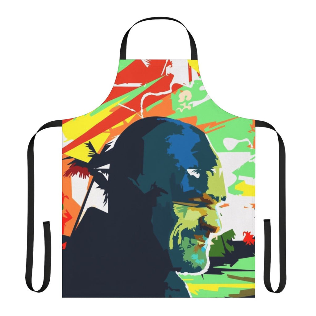 Apron featuring pop art-style graphic of Jim Hopper from the Netflix series Stranger Things
