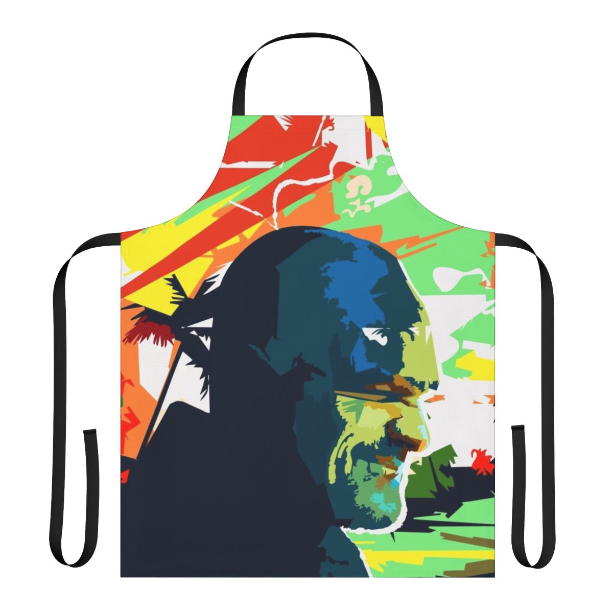 Apron featuring pop art-style graphic of Jim Hopper from the Netflix series Stranger Things