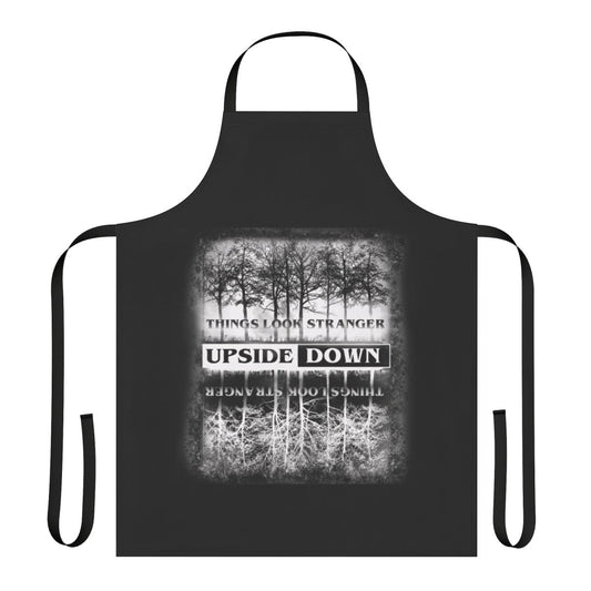 Stranger Things inspired apron featuring the iconic Upside Down design
