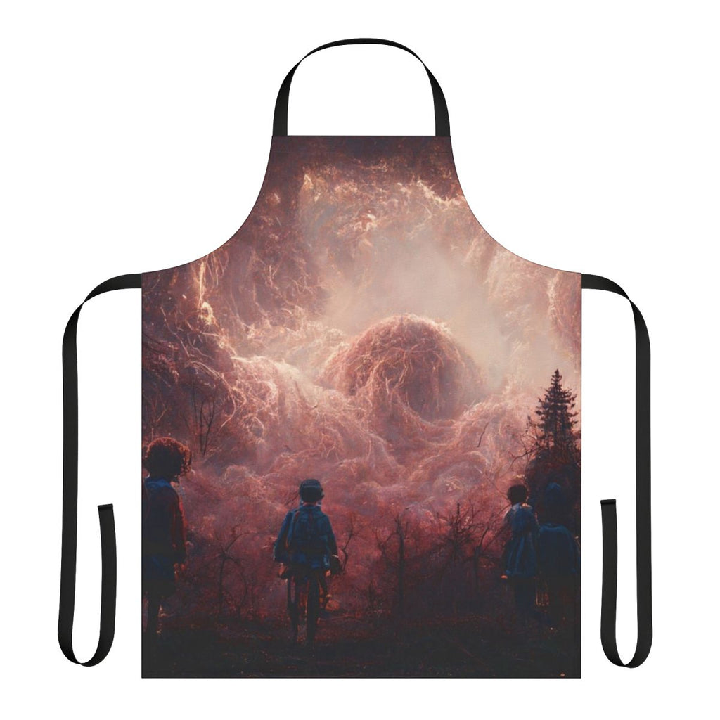 Upside Down Stranger Things Inspired Apron with Clouds of Chaos Design