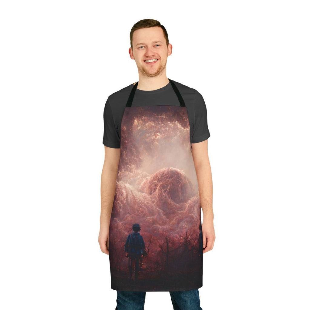 Upside Down Stranger Things Inspired Apron with Clouds of Chaos Design