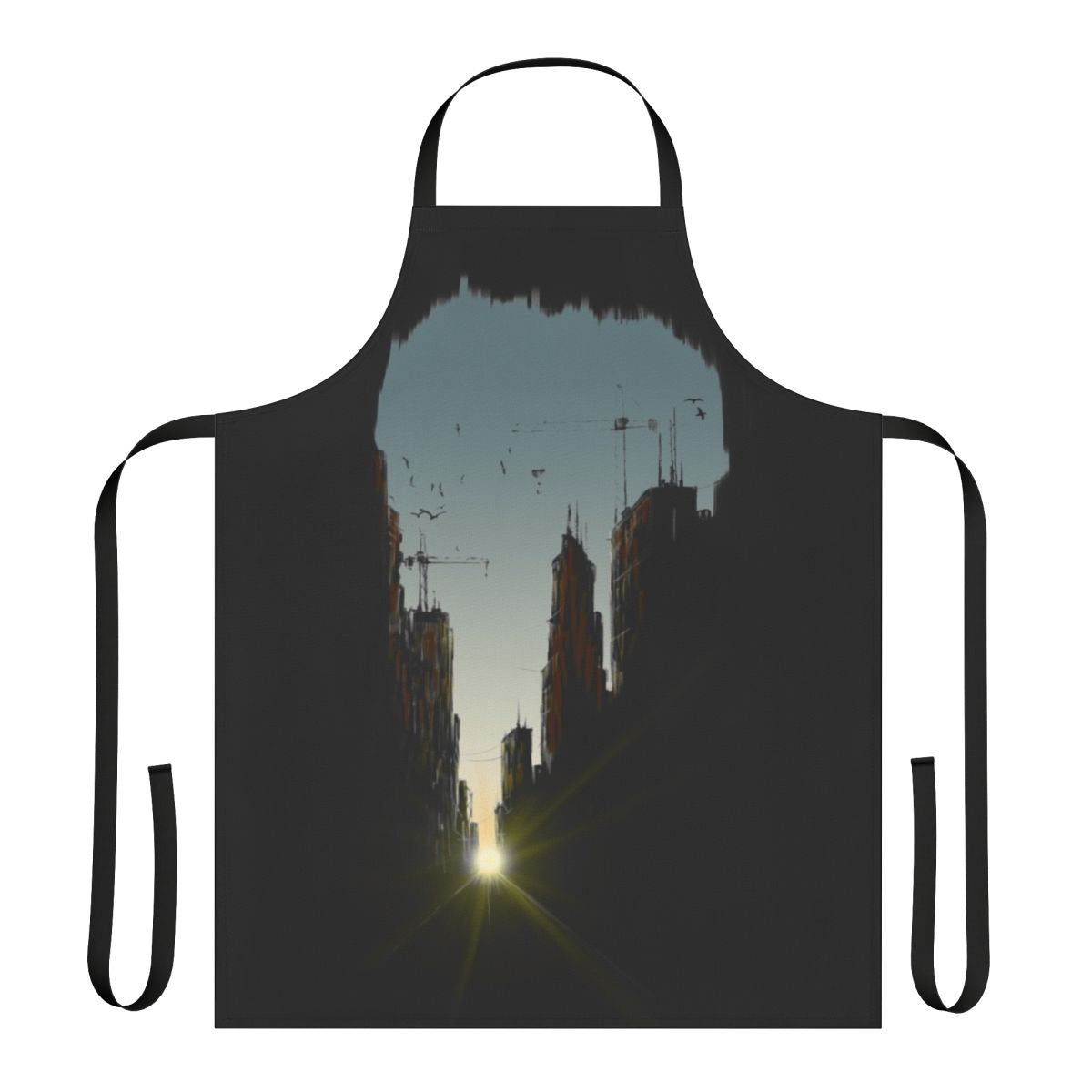 Urban nature and city wildlife design on an apron