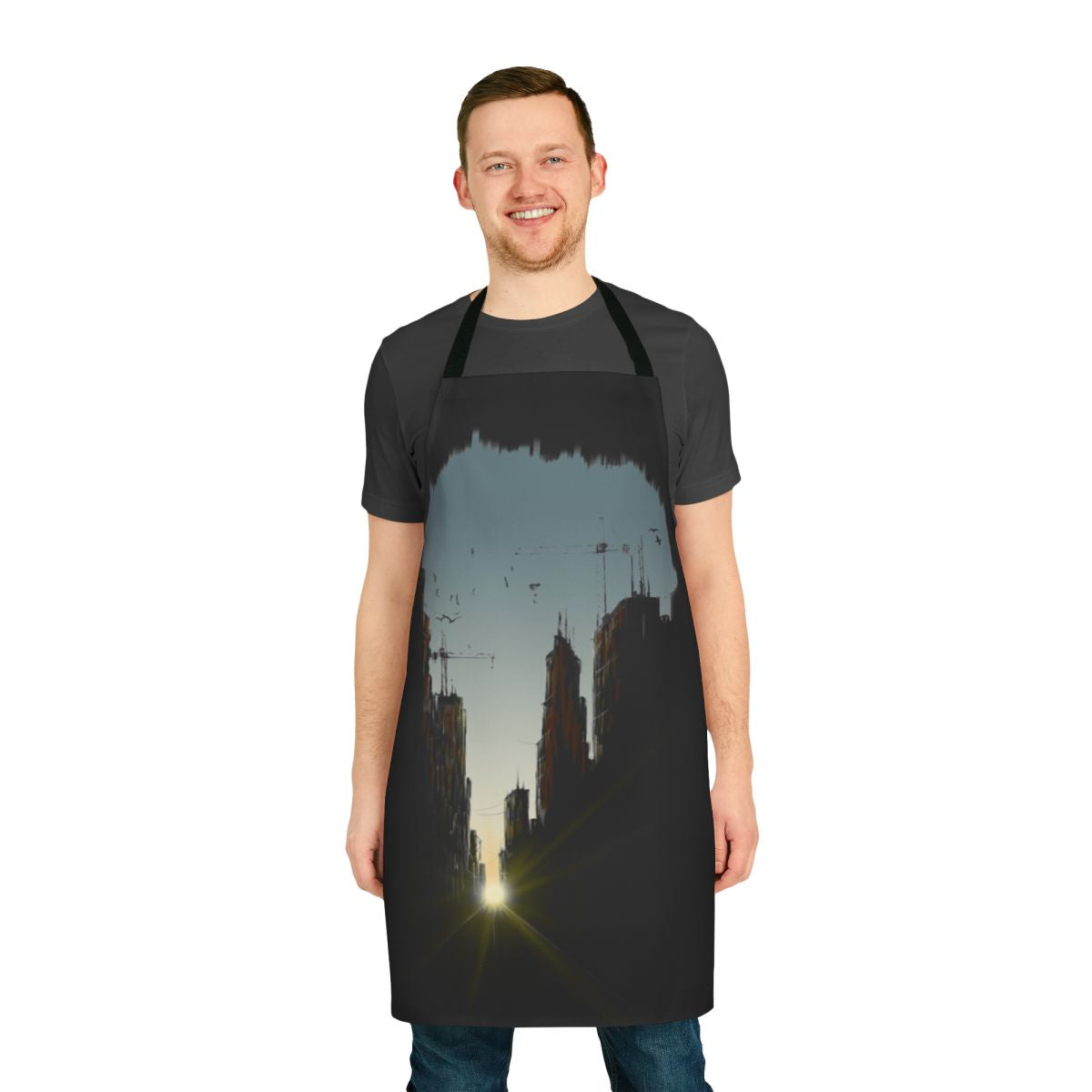 Urban nature and city wildlife design on an apron
