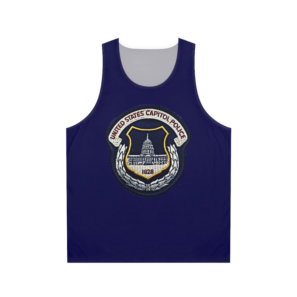 US Capitol Police Unisex Tank Top with Capitol Building Graphic