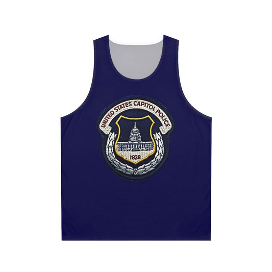 US Capitol Police Unisex Tank Top with Capitol Building Graphic