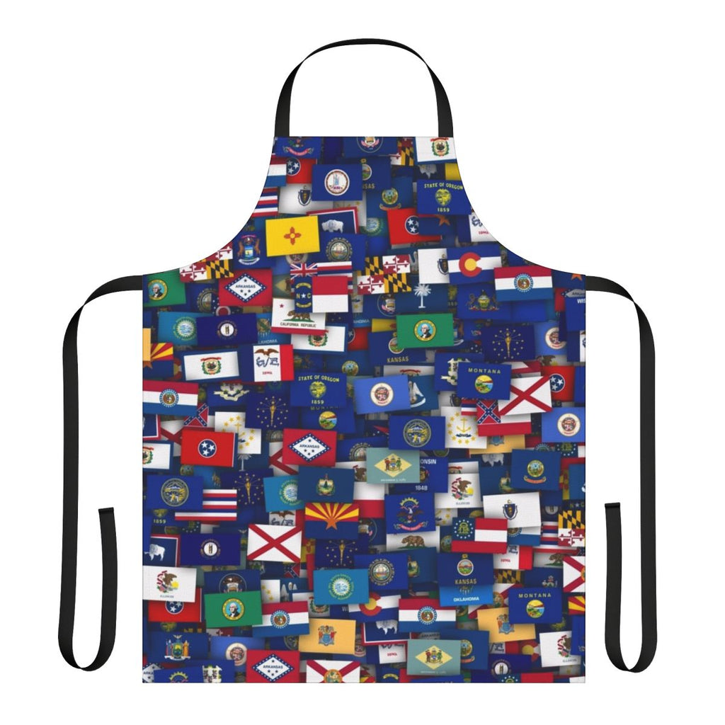 Patriotic USA flags themed apron for the kitchen