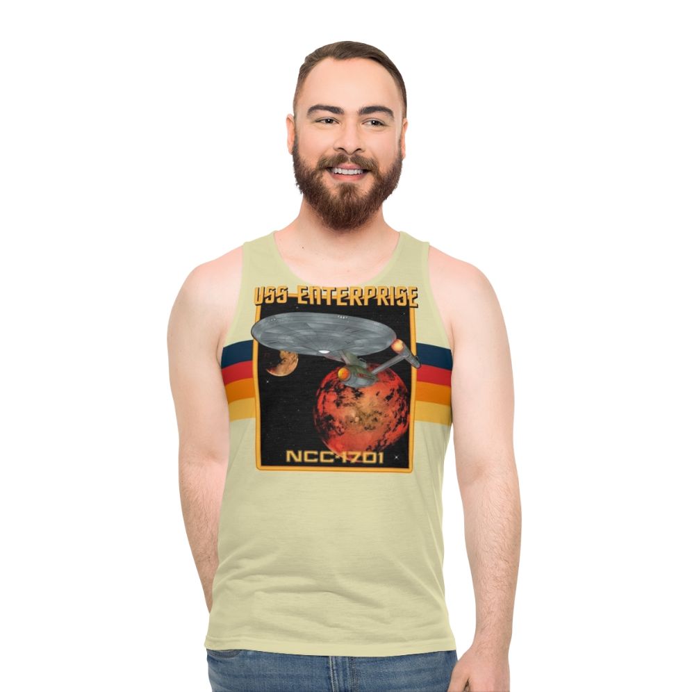 USS Enterprise NCC-1701 Retro Sci-Fi Unisex Tank Top