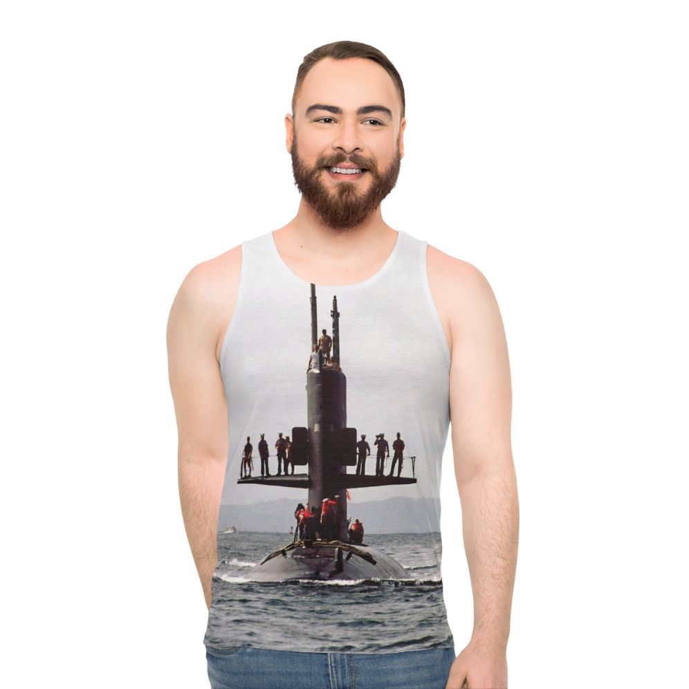 USS Scamp SSN 588 Navy Submarine Unisex Tank Top