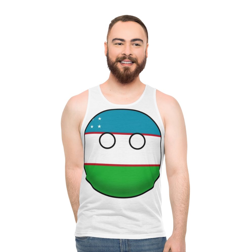Uzbekistan Countryball Unisex Tank Top