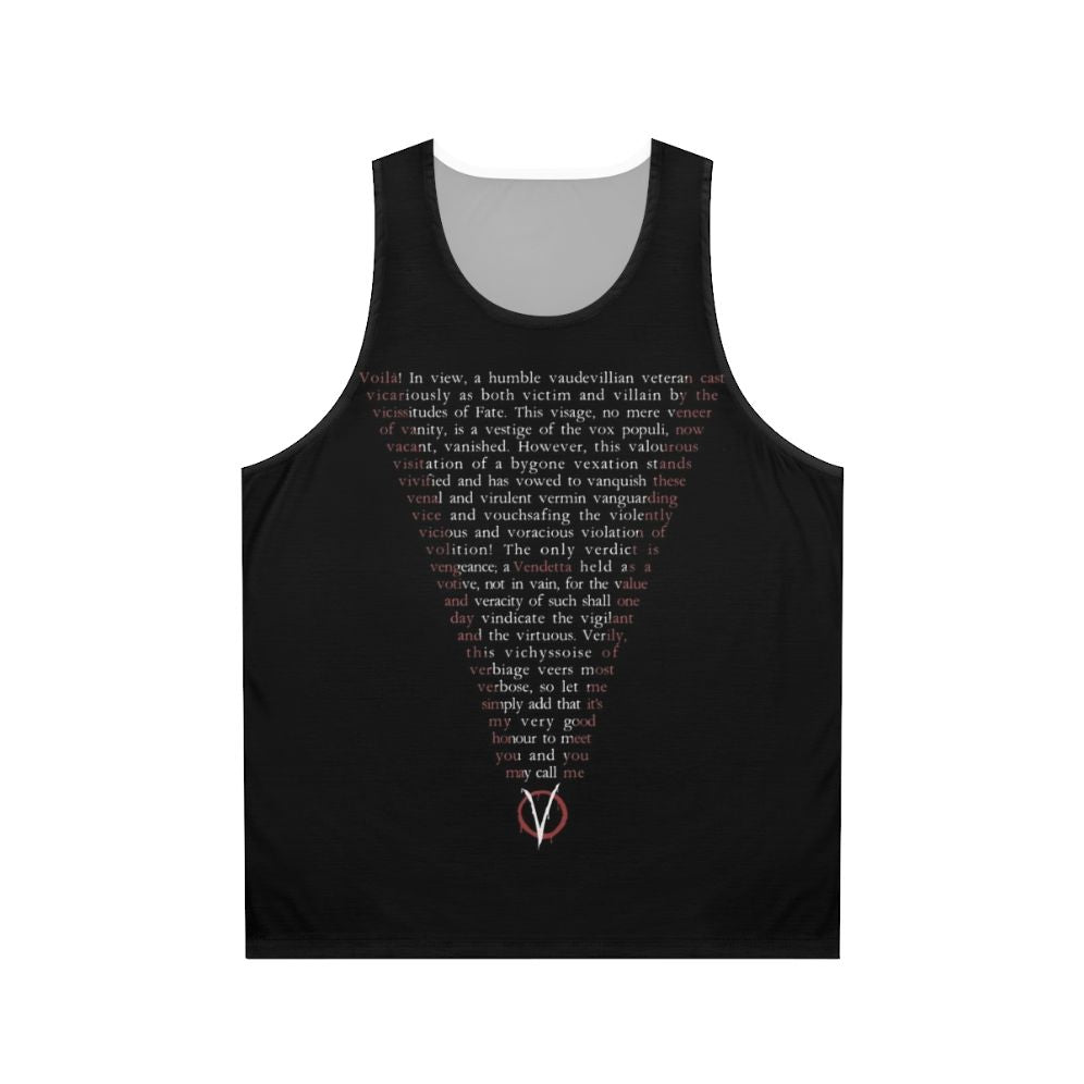 V For Vendetta Unisex Tank Top