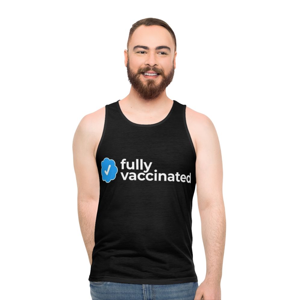 Fully vaccinated unisex tank top