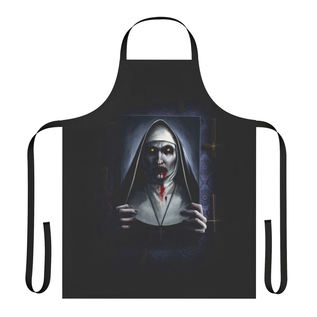 Valak-themed painting apron featuring the demonic nun from The Conjuring 2