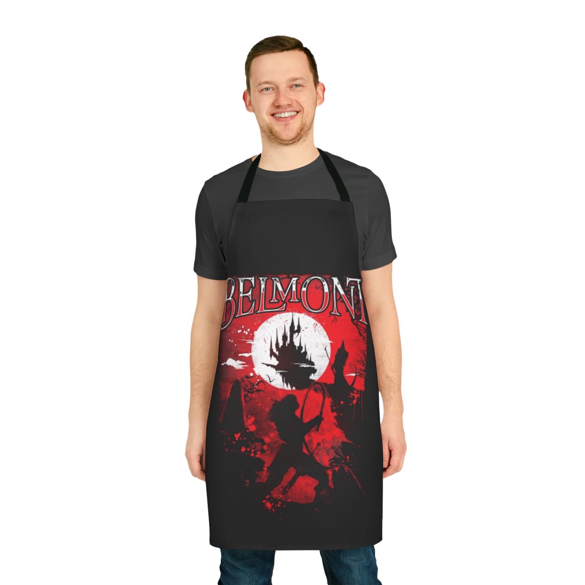 Vampire Hunter apron featuring classic Castlevania character Simon Belmont