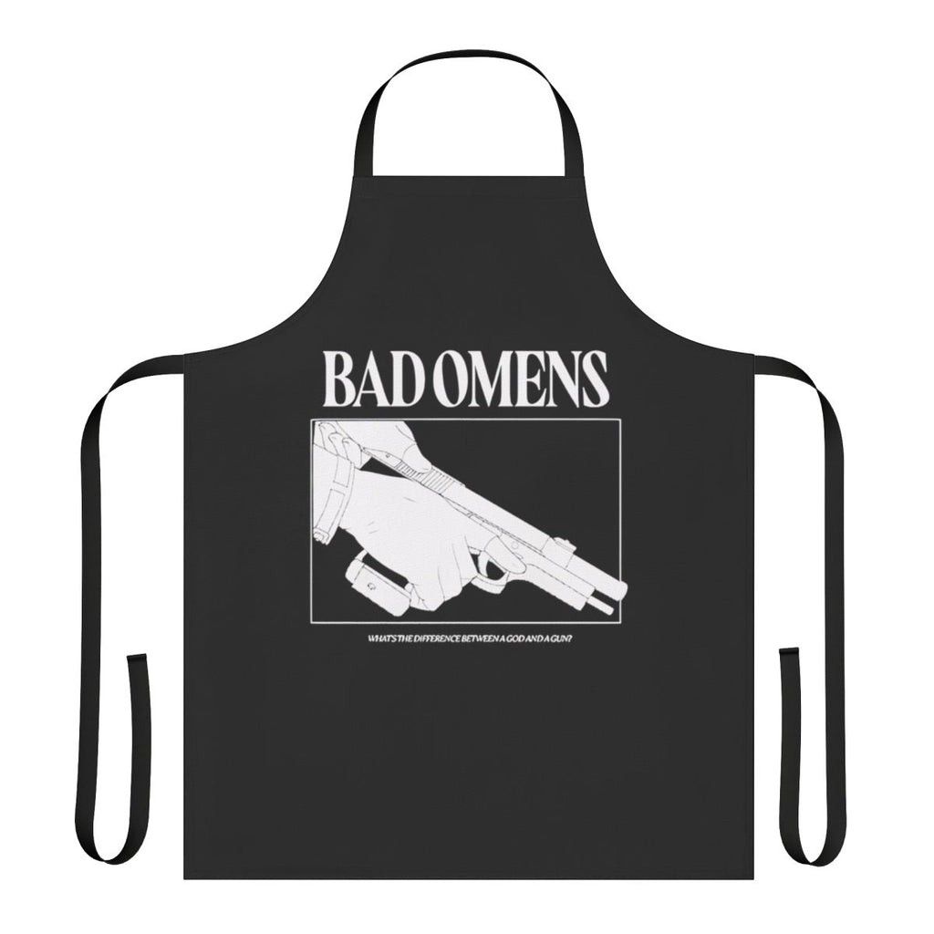 A black apron with the text "Lock and Loaded" printed on it, a Castlevania-inspired design for fans of the popular video game series.