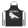 A black apron with the text "Lock and Loaded" printed on it, a Castlevania-inspired design for fans of the popular video game series.