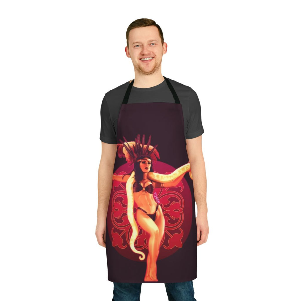 Artistic apron with a portrait of the character Santanico Pandemonium from the movie From Dusk Till Dawn