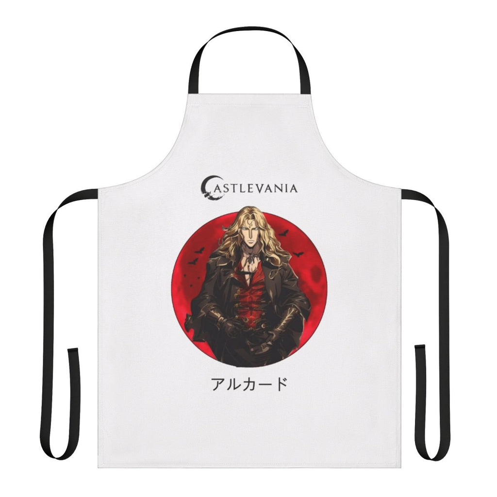 Castlevania-inspired Alucard-themed apron for cosplay and kitchen use