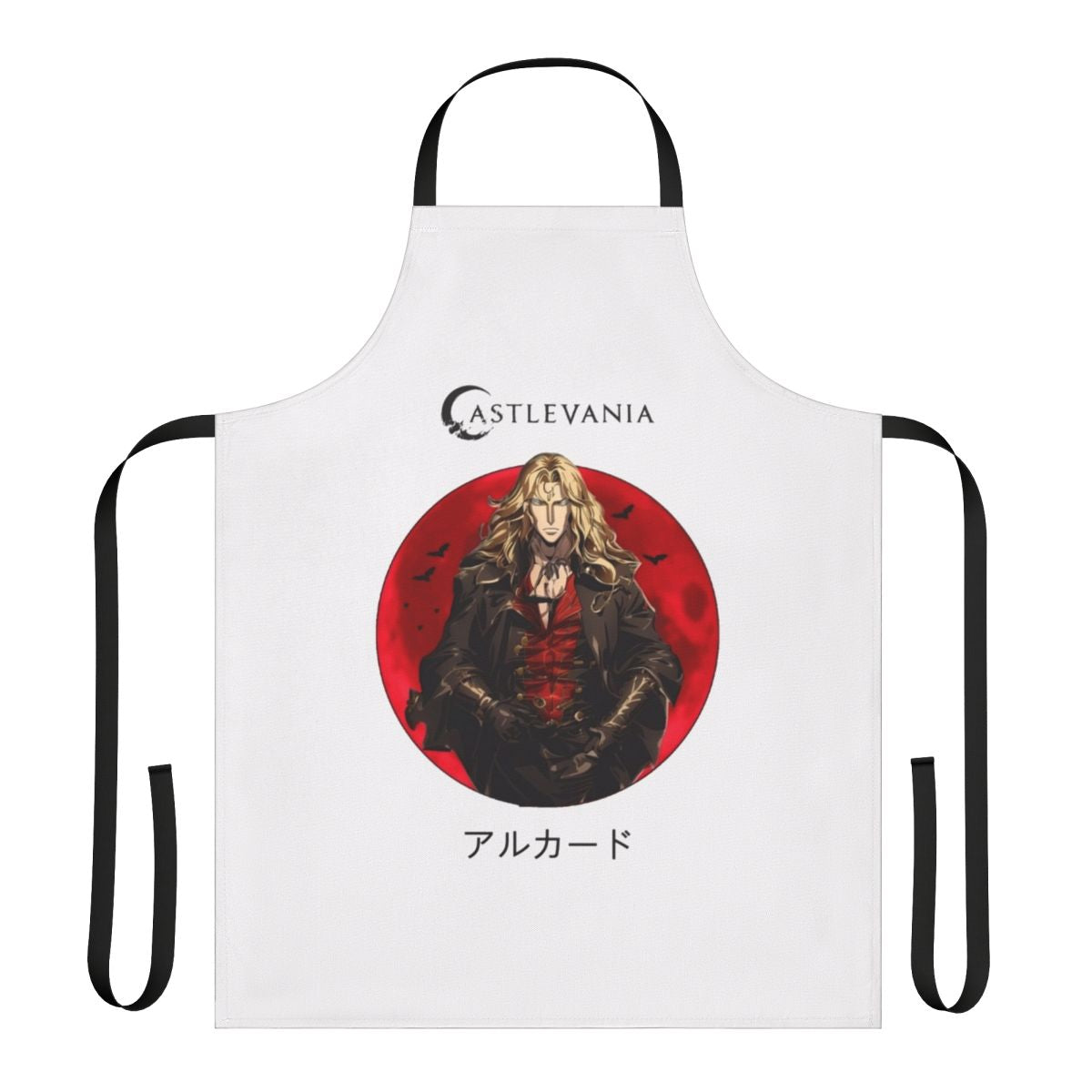 Castlevania-inspired Alucard-themed apron for cosplay and kitchen use