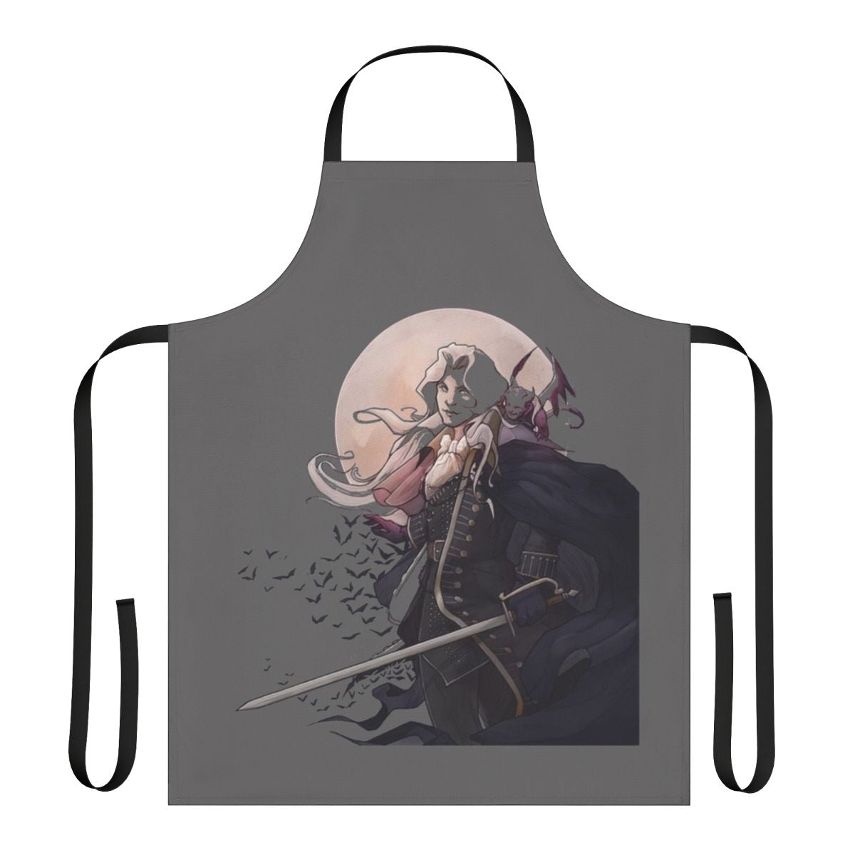Vampire-themed apron inspired by the Castlevania video game series