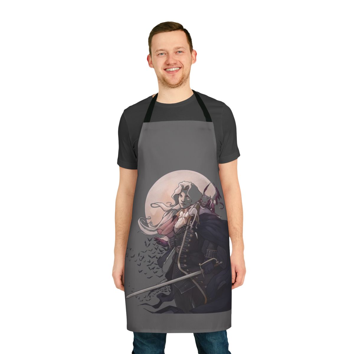 Vampire-themed apron inspired by the Castlevania video game series