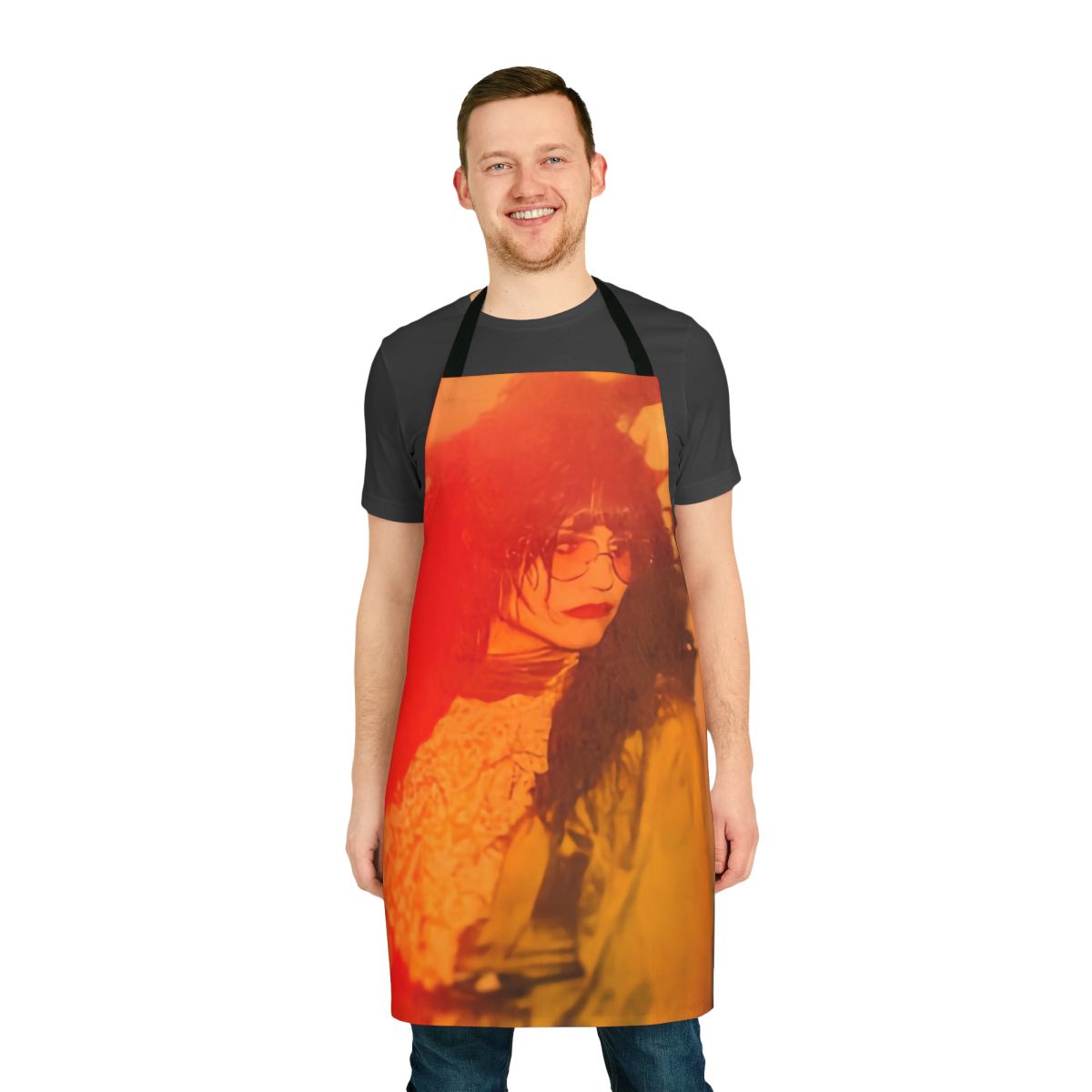 Vampire-themed apron featuring characters from the comedy series "What We Do in the Shadows"