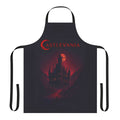Castlevania-inspired apron featuring Dracula's lair and vampire imagery