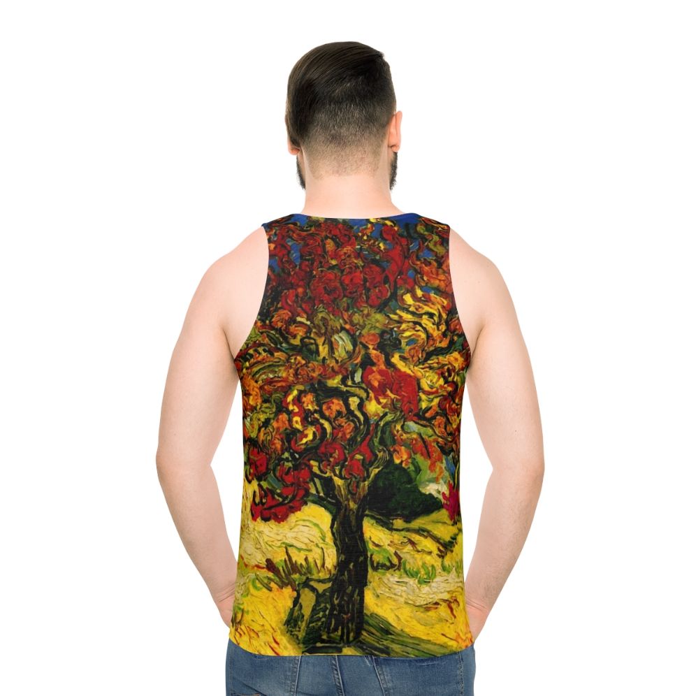 Unisex tank top with a colorful Van Gogh mulberry tree print