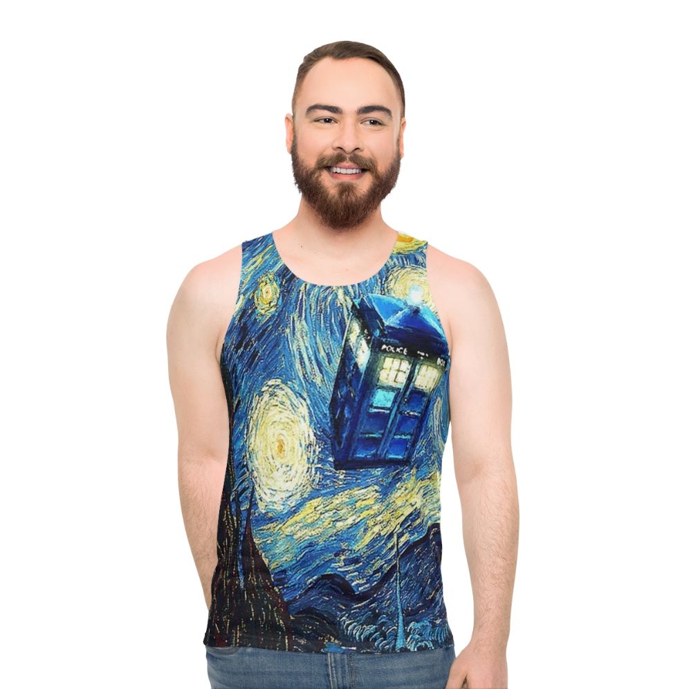 Van Gogh Unisex Tank Top with Space Imagery