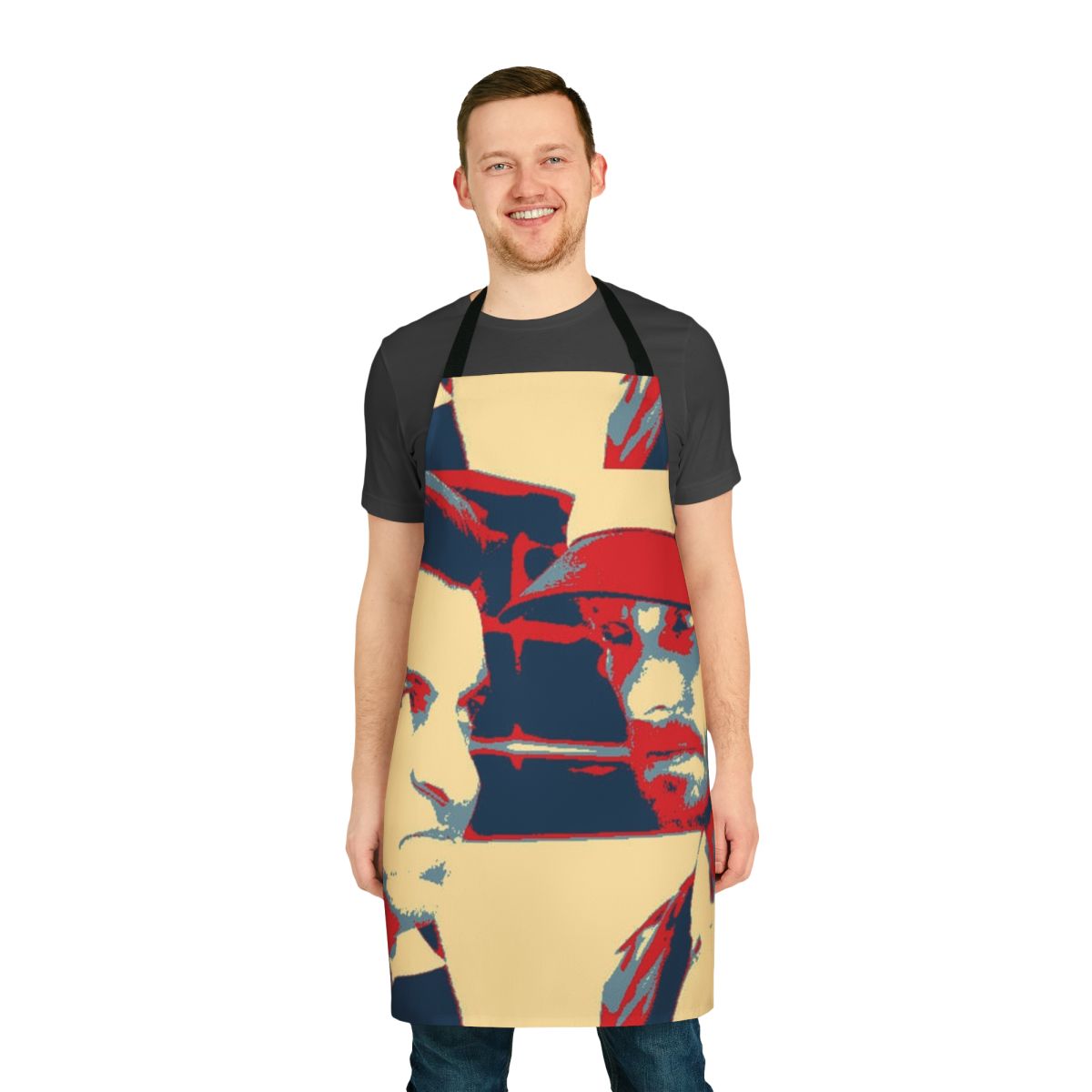 A stylized hammer apron featuring a design inspired by the Lilyhammer TV show and pop culture icon Van Zandt.