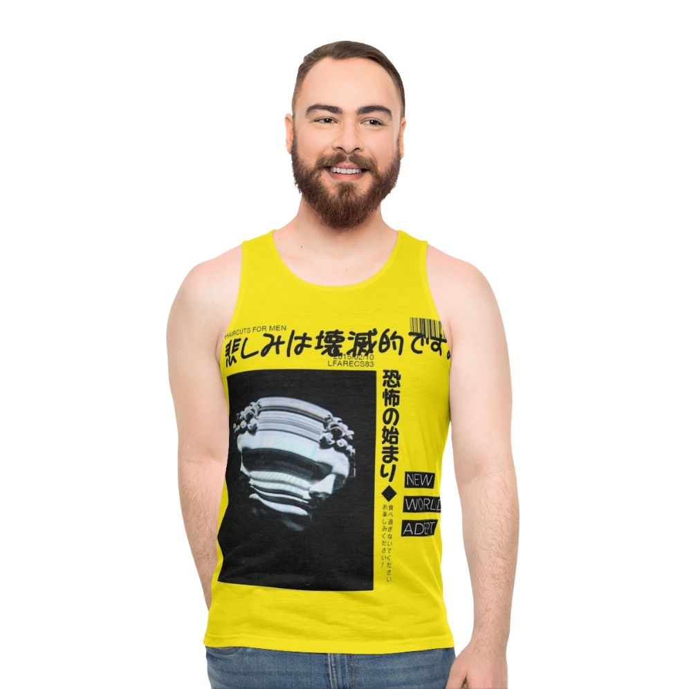 Vaporwave abstract graphic design men's tank top