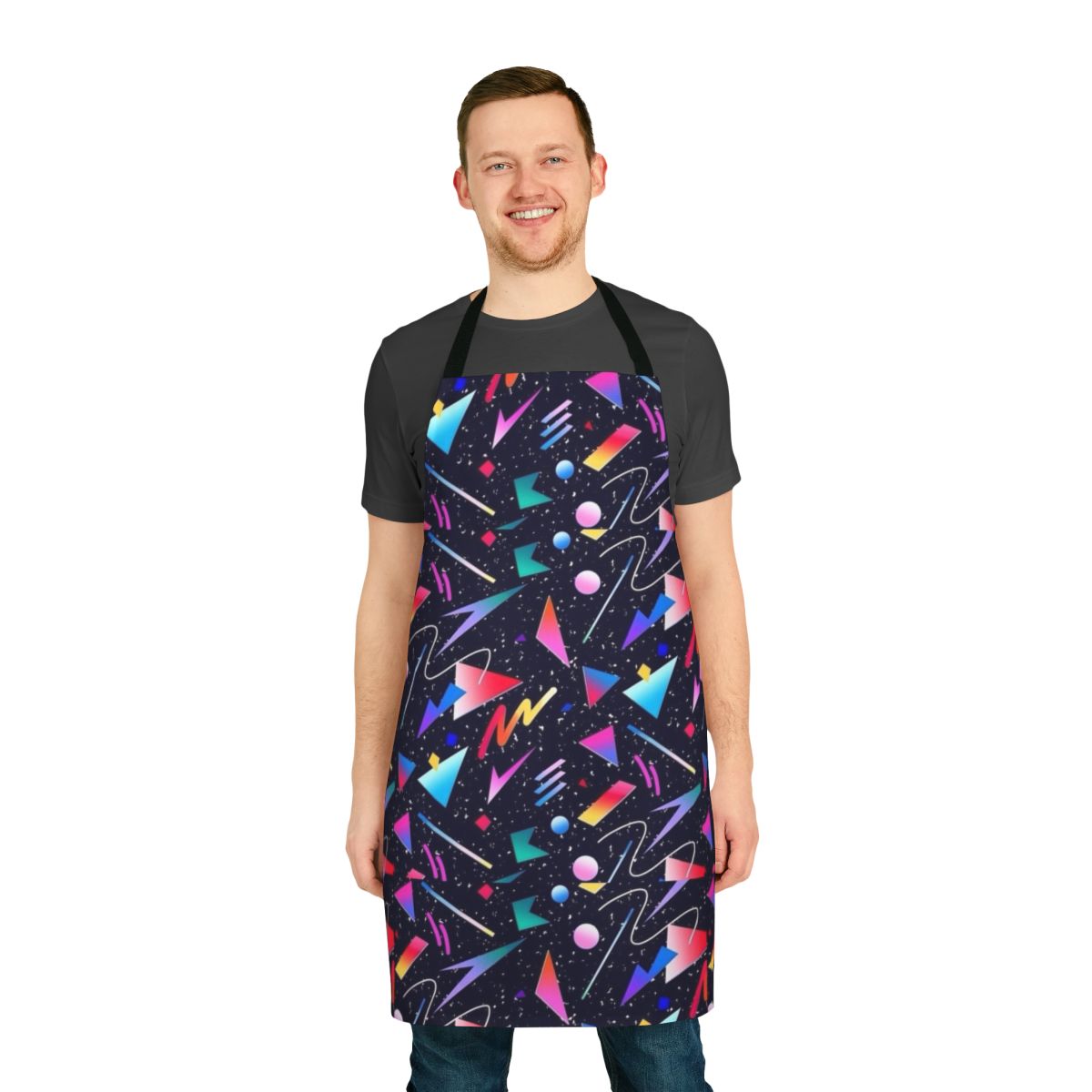 Vaporwave aesthetic apron with a repeating pattern design