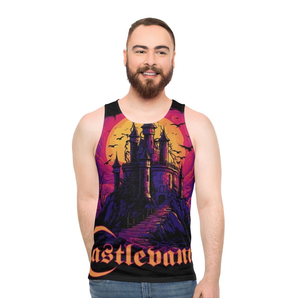Vaporwave Castlevania Netflix Unisex Tank Top