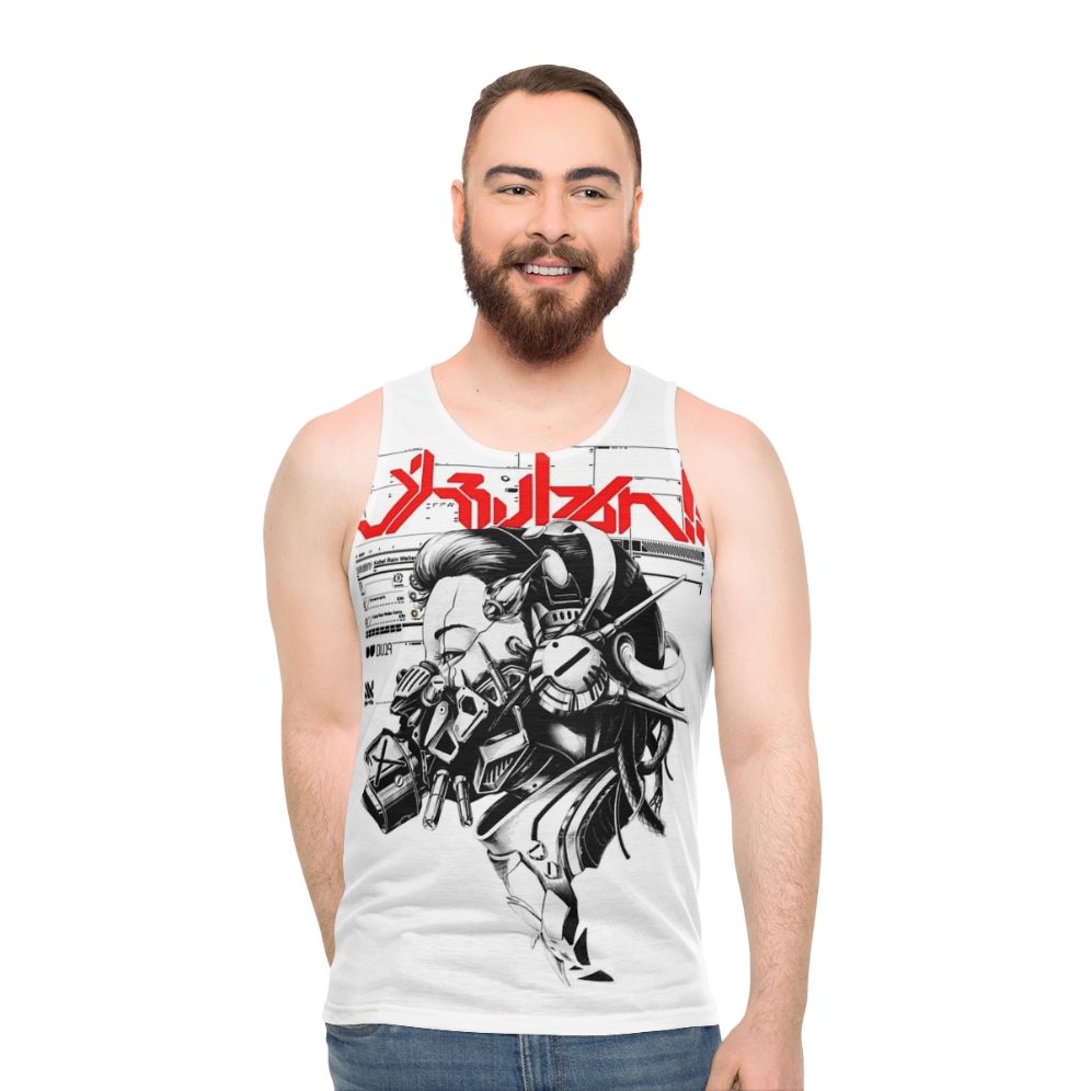 Vaporwave Cyberpunk Cyborg Girl Unisex Tank Top