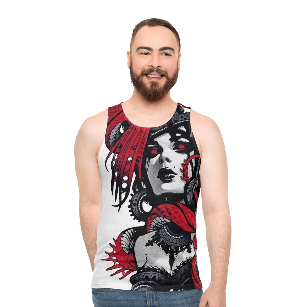Vaporwave cyberpunk unisex tank top
