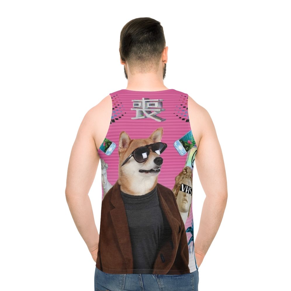 Vaporwave Doge Graphic Unisex Tank Top
