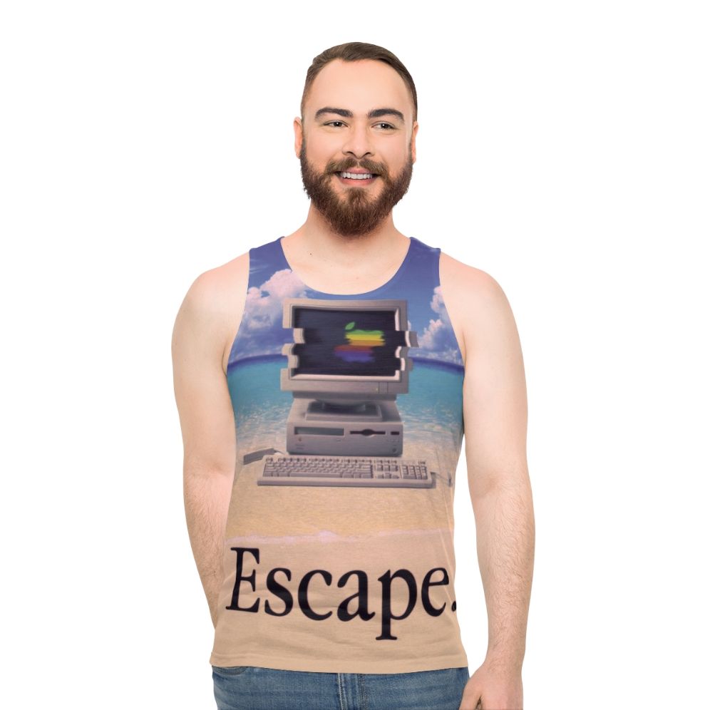 Vaporwave Macintosh Unisex Tank Top