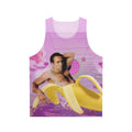 Vaporwave Nicholas Cage Banana Unisex Tank Top