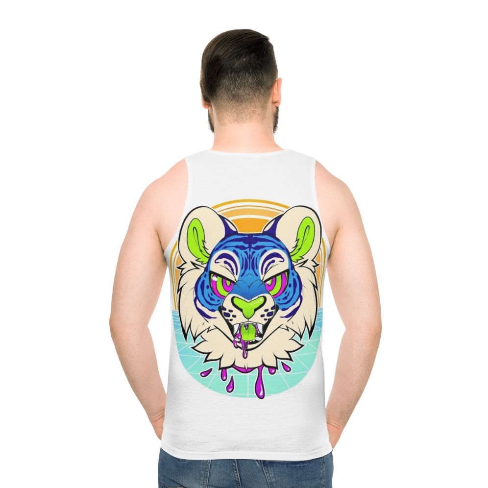 Vaporwave Tiger Anthro Unisex Tank Top
