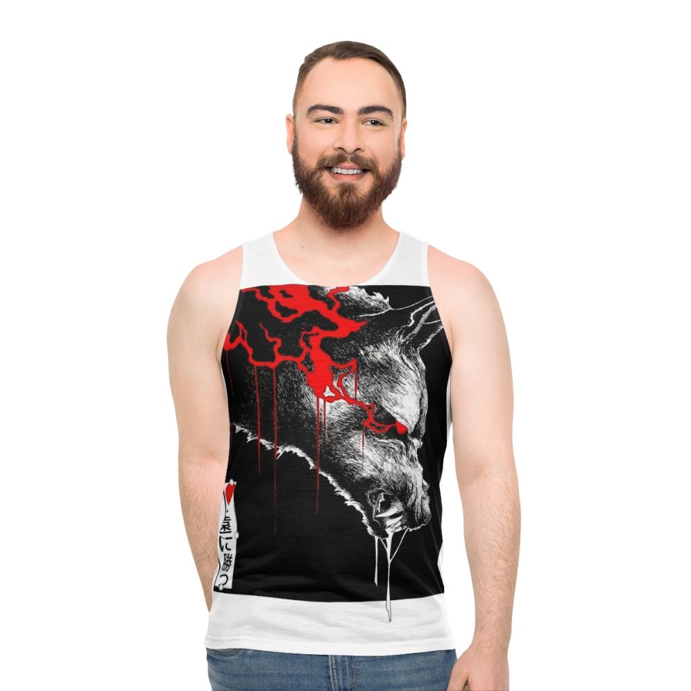 Vaporwave Wolf Unisex Tank Top