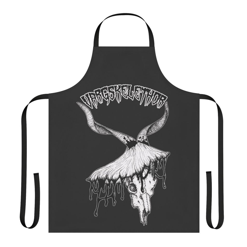Vargskelethor Vineshroom Apron with a mushroom and skull design