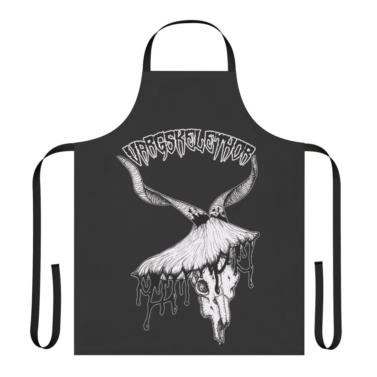 Vargskelethor Vineshroom Apron with a mushroom and skull design