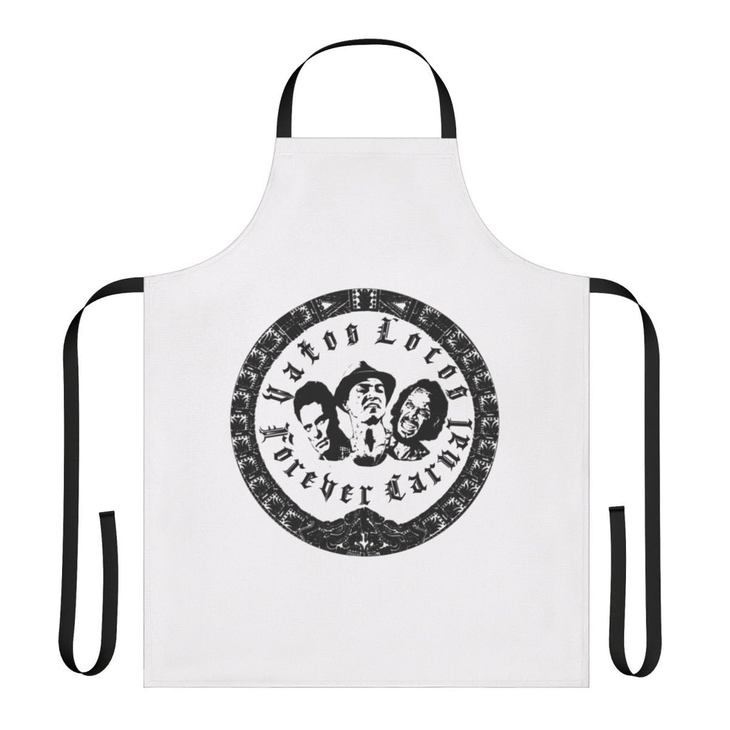 Vatos Locos-inspired apron with graffiti-style design